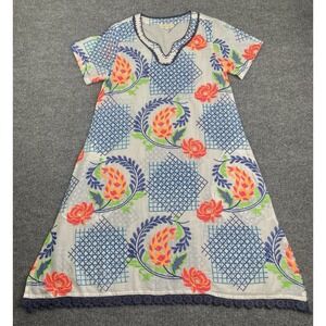 Ruby‎ Yaya Dress Womens XS White Embroidered Paisley Floral Cotton Crochet Lace